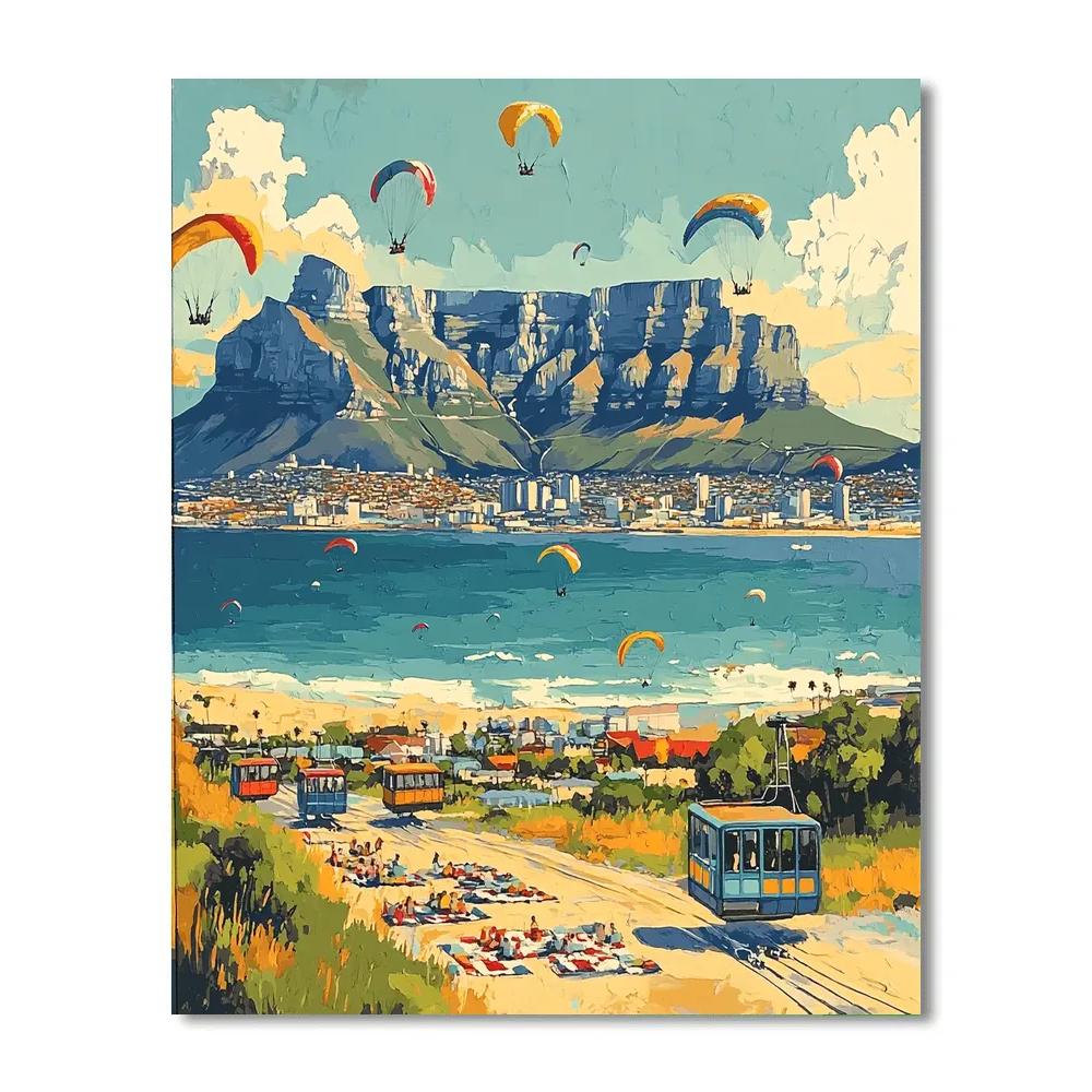Table Mountain Panorama From Signal Hill Cape Town South Africa Paint by numbers art