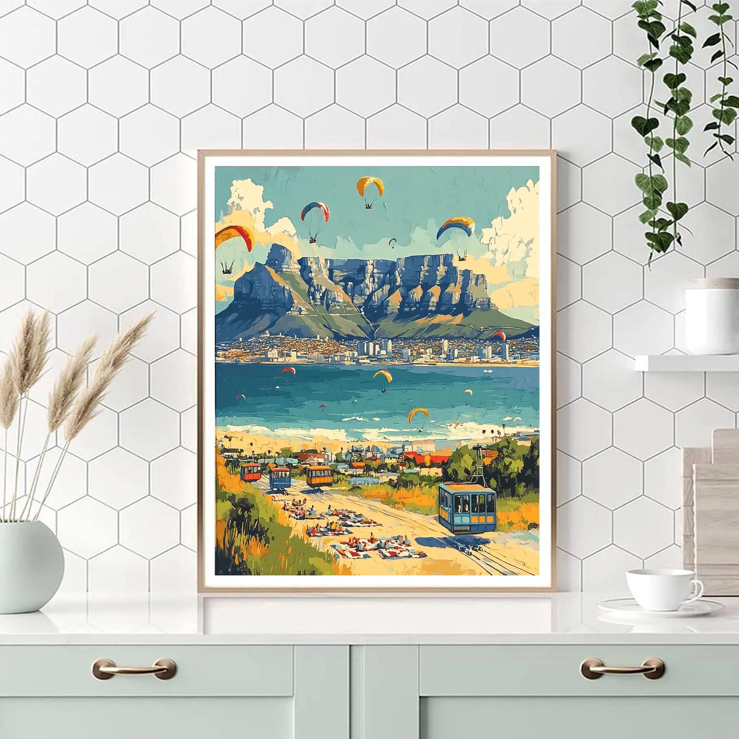 Table Mountain Panorama From Signal Hill Cape Town South Africa Paint by numbers art