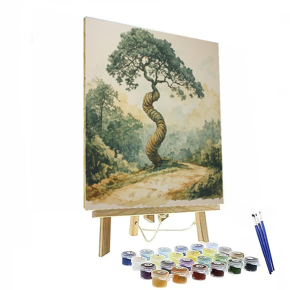 Leonardo Da Vinci Inspired Arboreal Spirals Painting by numbers kit