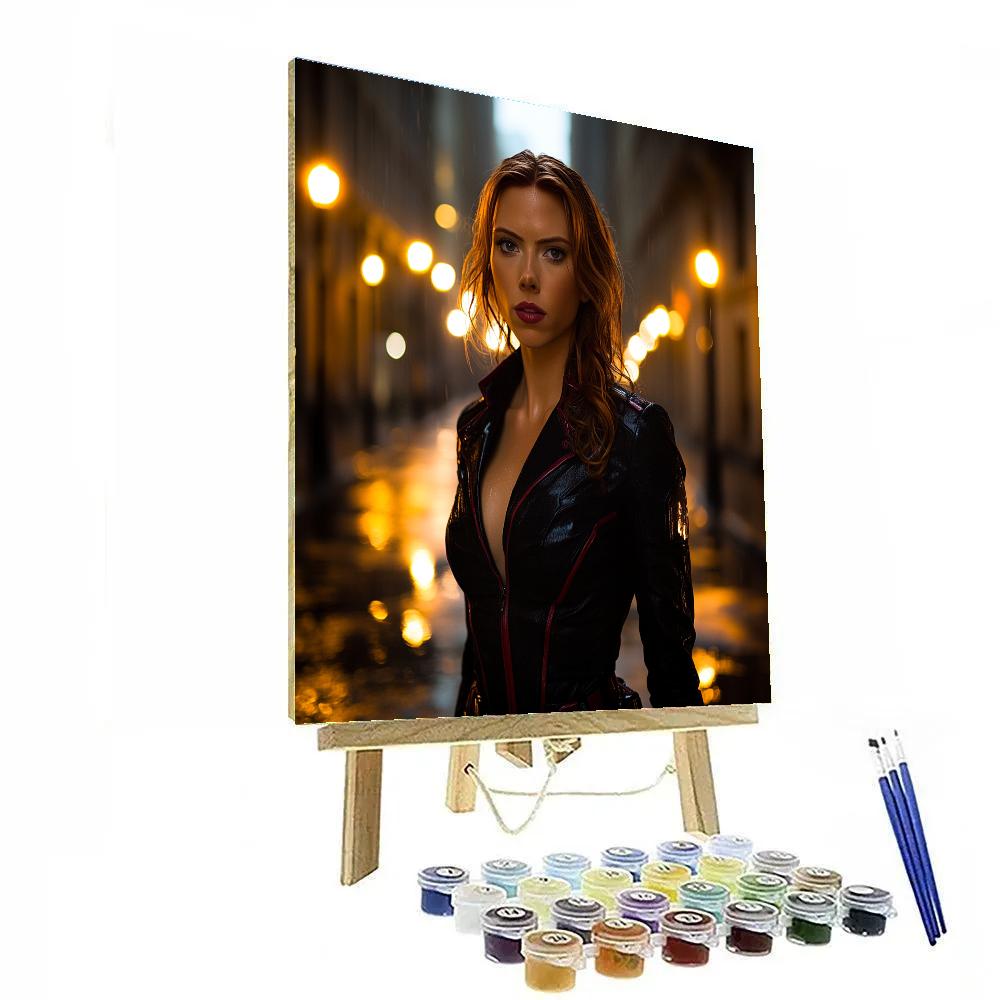 Scarlett Johansson: Quiet Storm Of The Widow painting number kit