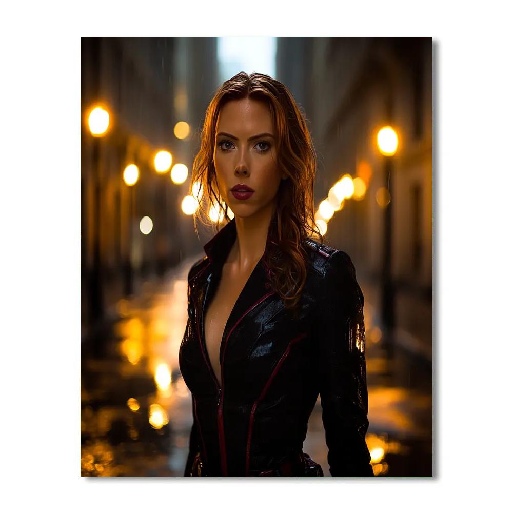 Scarlett Johansson: Quiet Storm Of The Widow painting number kit
