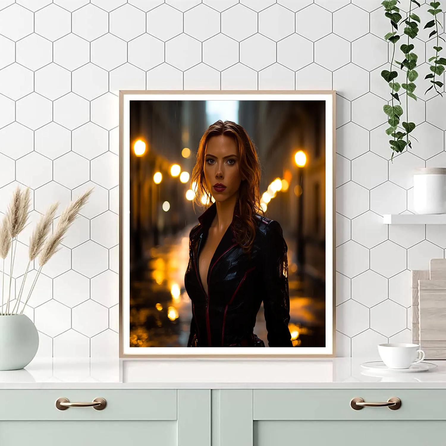 Scarlett Johansson: Quiet Storm Of The Widow painting number kit