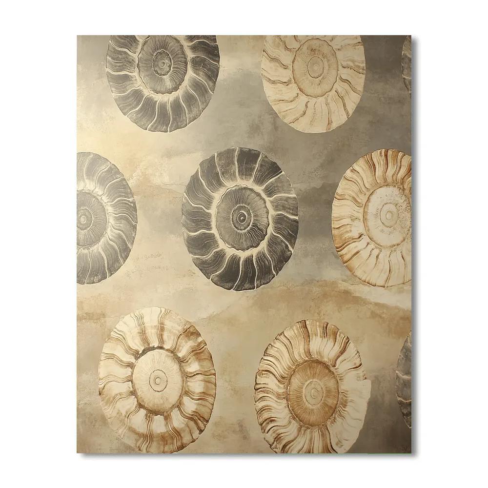 Leonardo Da Vinci Inspired Celestial Fossils Paint by numbers art