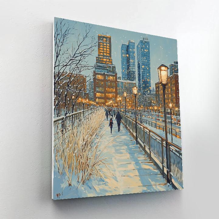 The High Line Winter Stroll New York United States painting number kit