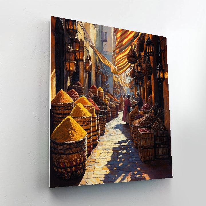 Deira Spice Market Alleyway Dubai United Arab Emirates DIY paint by numbers