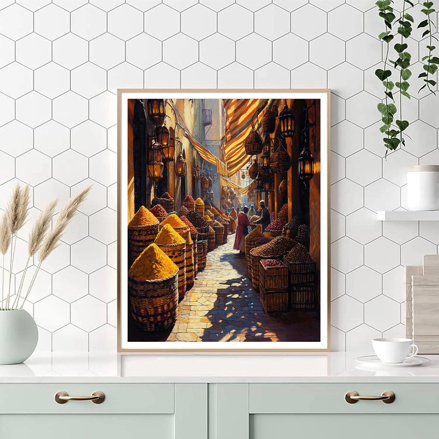 Deira Spice Market Alleyway Dubai United Arab Emirates DIY paint by numbers