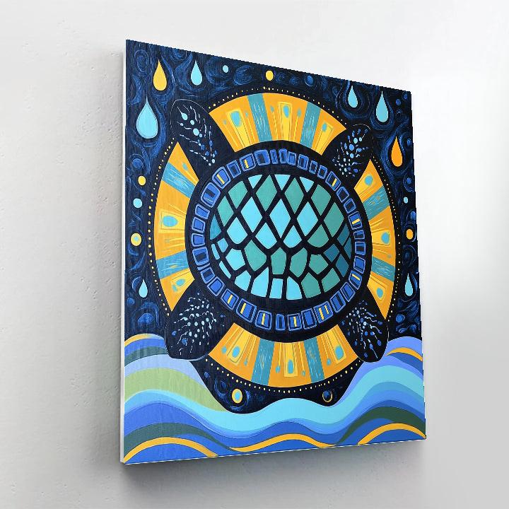 Norval Morrisseau Inspired Turtle Of The Water Spirits Numbered painting kits