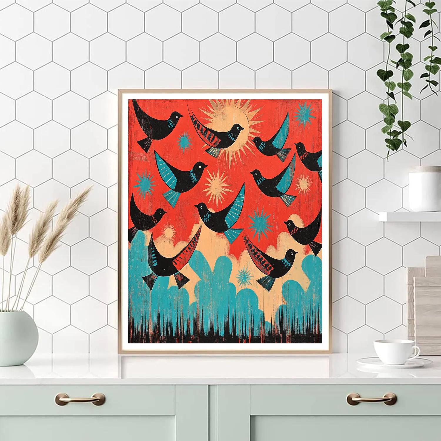 Norval Morrisseau Inspired Birds Of The Northern Sky DIY paint by numbers