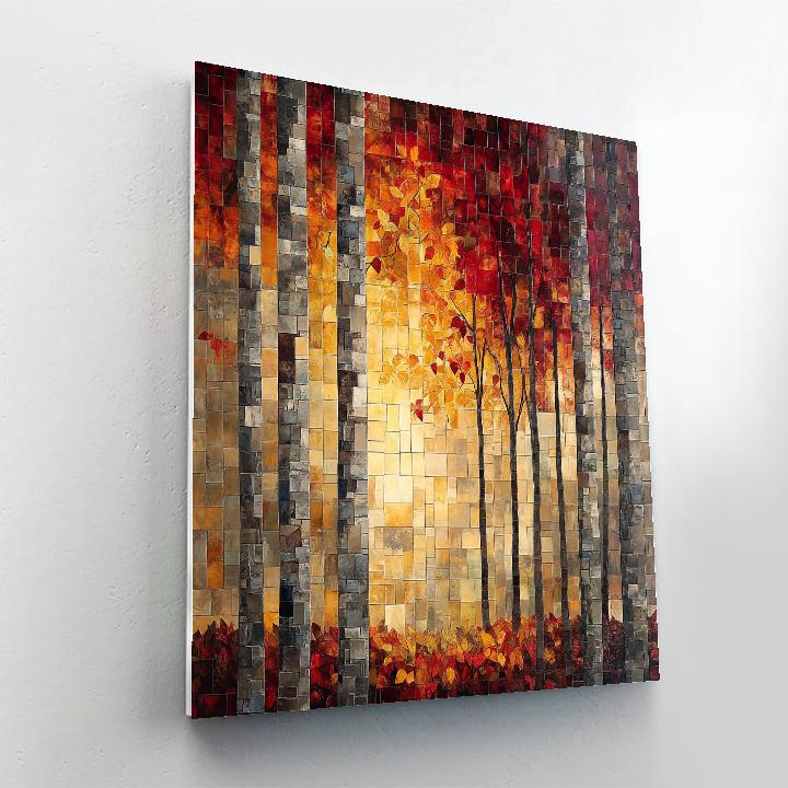 Jean-Paul Riopelle Inspired Autumn Mosaic Forest Numbered painting kits