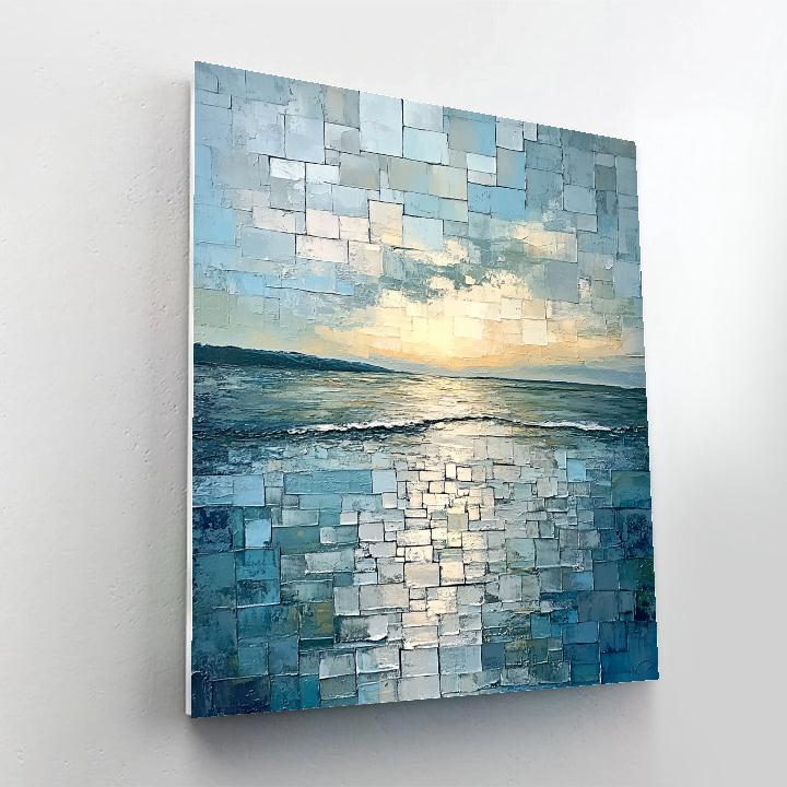 Jean-Paul Riopelle Inspired River Reflection Tessellations paint by number