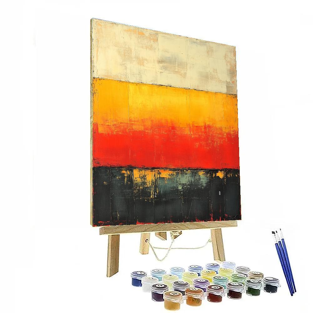 Jean-Paul Riopelle Inspired Fiery Impasto Horizon Paint by numbers kits