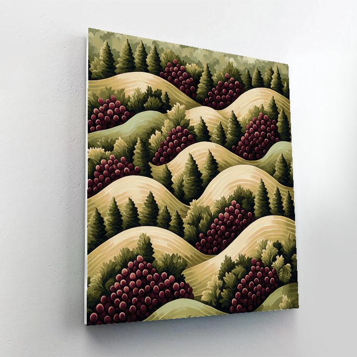 Pablo Picasso Inspired Cubist Vineyard Abstraction paint by number