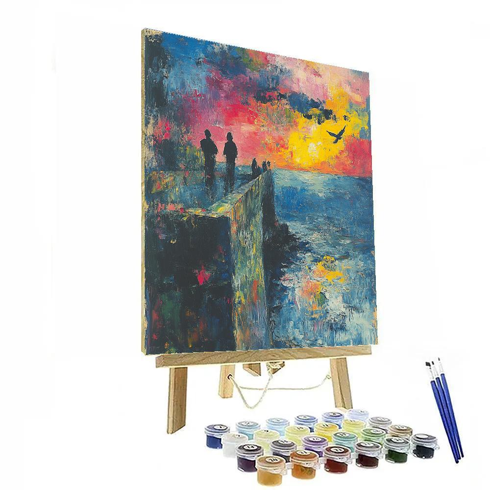 Edvard Munch Inspired Storm Of Emotion paint by numbers