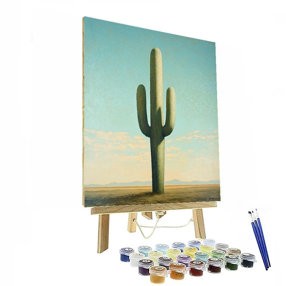 Georgia OKeeffe Inspired Desert Cactus paint by color