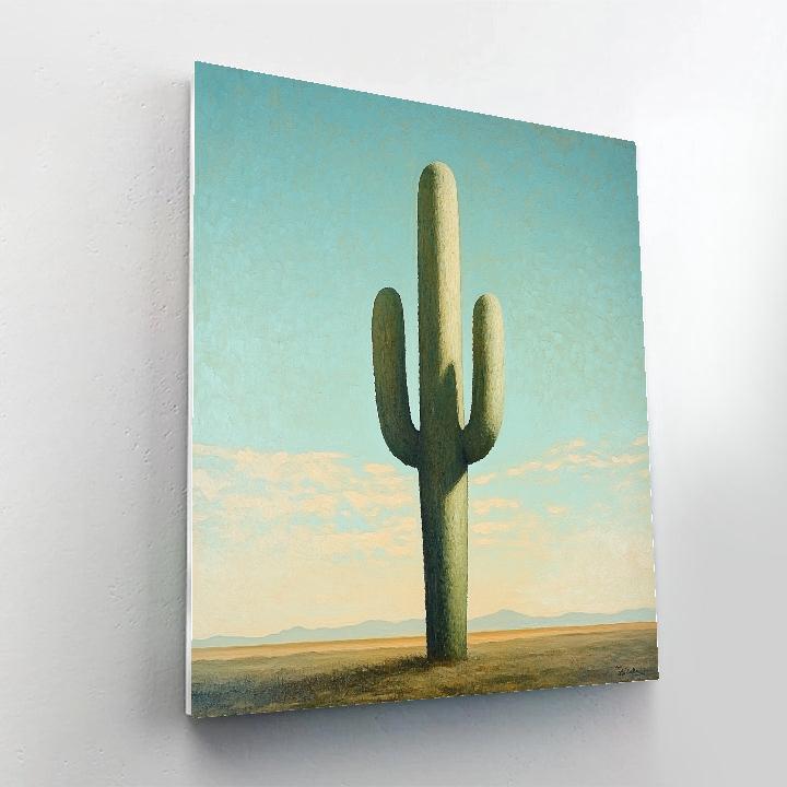 Georgia OKeeffe Inspired Desert Cactus paint by color
