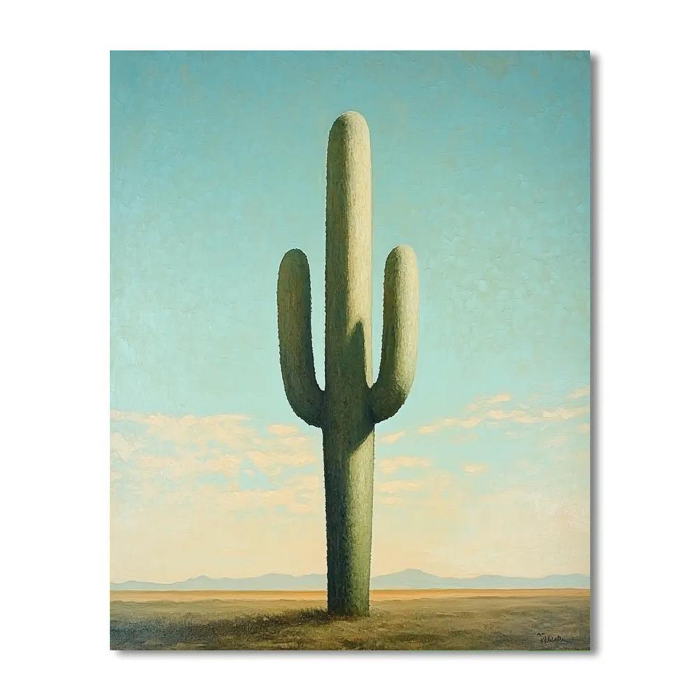 Georgia OKeeffe Inspired Desert Cactus paint by color