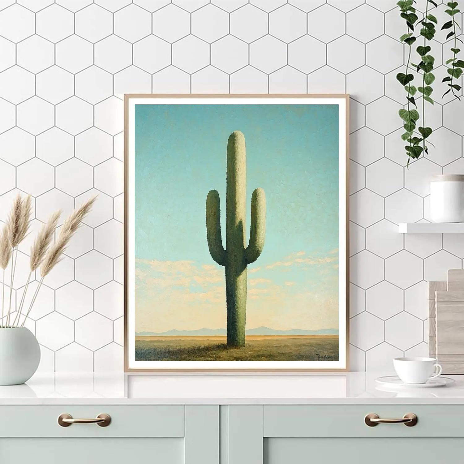 Georgia OKeeffe Inspired Desert Cactus paint by color
