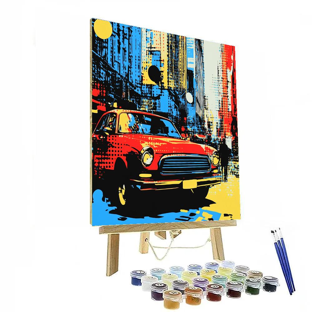 Roy Lichtenstein Inspired City Pop paint by color