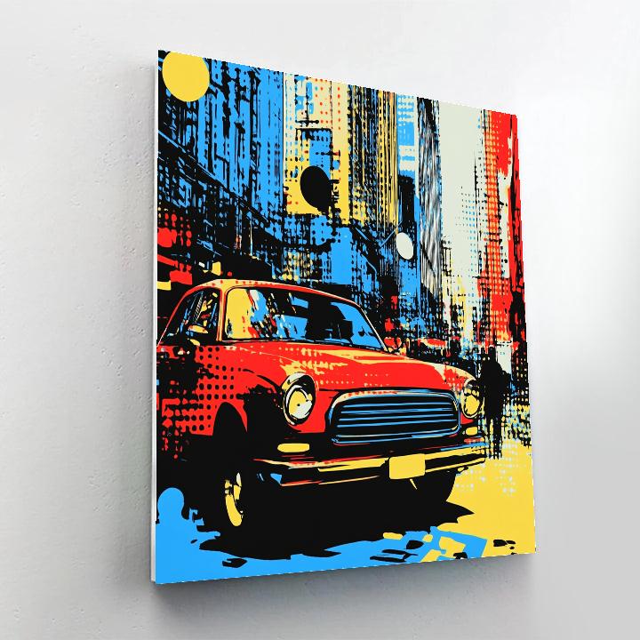 Roy Lichtenstein Inspired City Pop paint by color