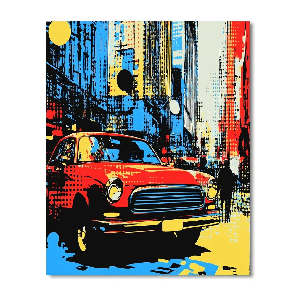 Roy Lichtenstein Inspired City Pop paint by color