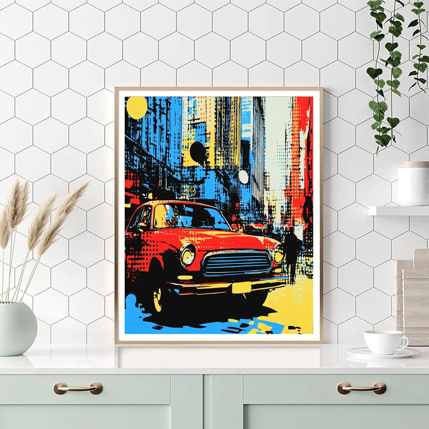 Roy Lichtenstein Inspired City Pop paint by color