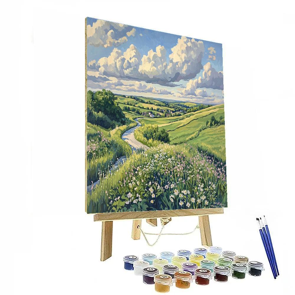 John Constable Inspired Countryside Lane Paint by numbers art