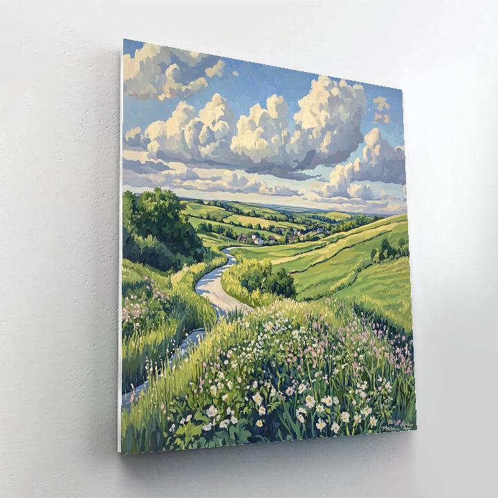 John Constable Inspired Countryside Lane Paint by numbers art