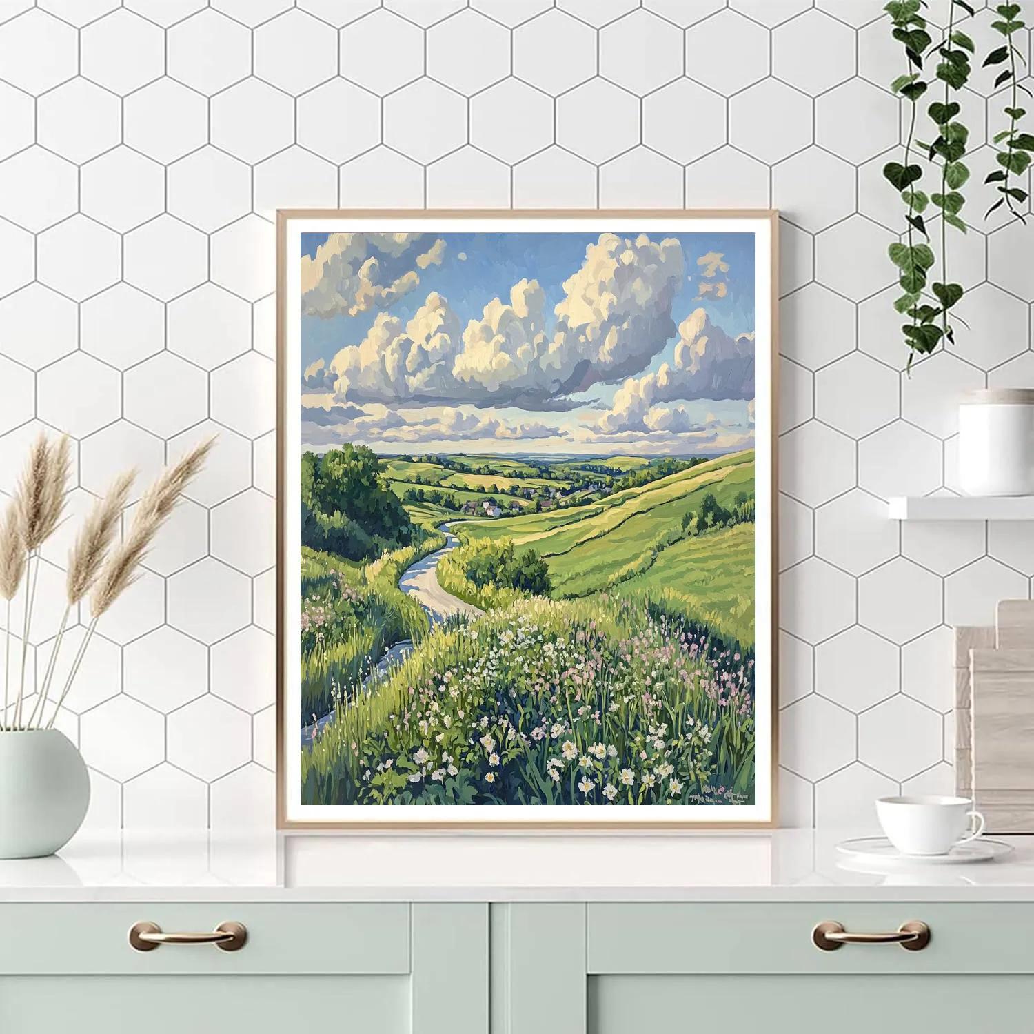 John Constable Inspired Countryside Lane Paint by numbers art