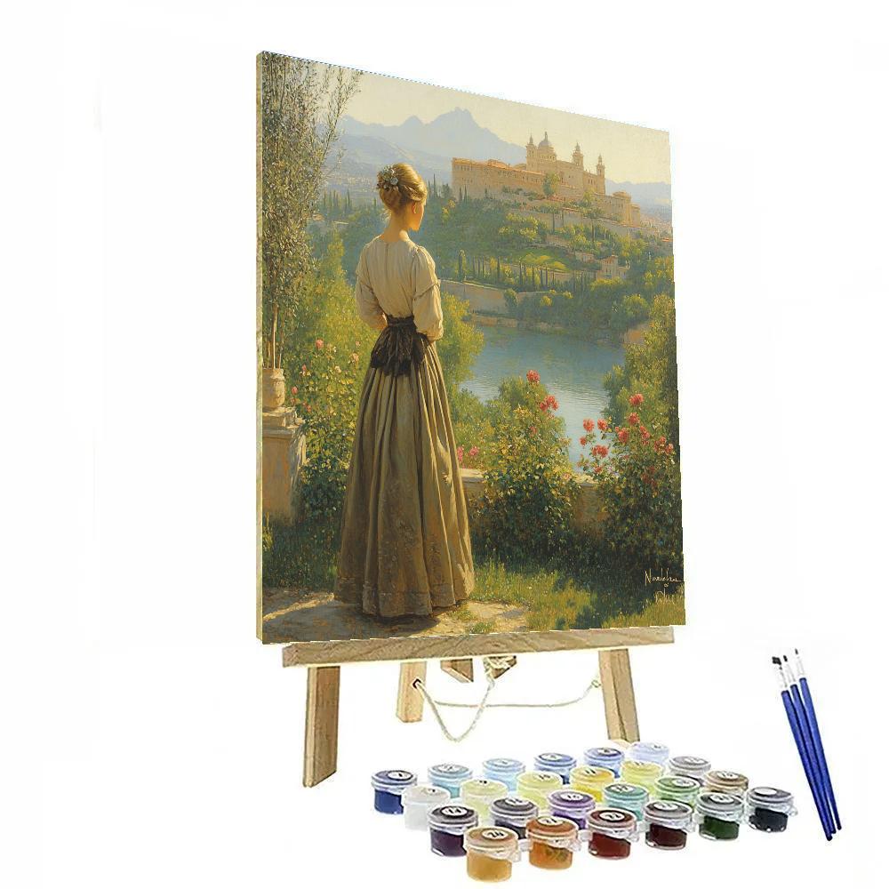 Raphael Inspired Classical Garden Portrait DIY paint by numbers
