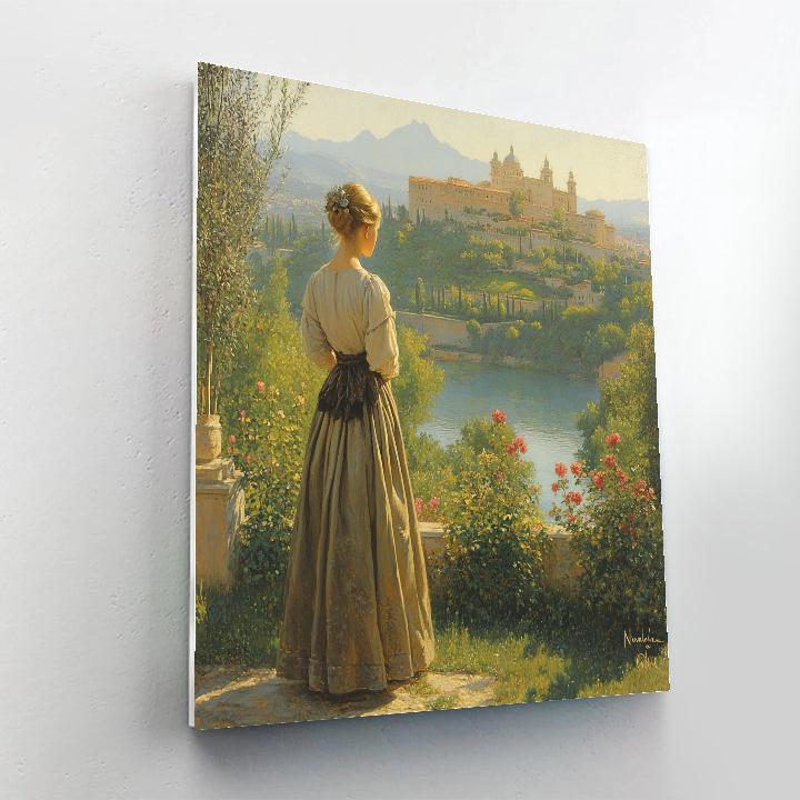 Raphael Inspired Classical Garden Portrait DIY paint by numbers