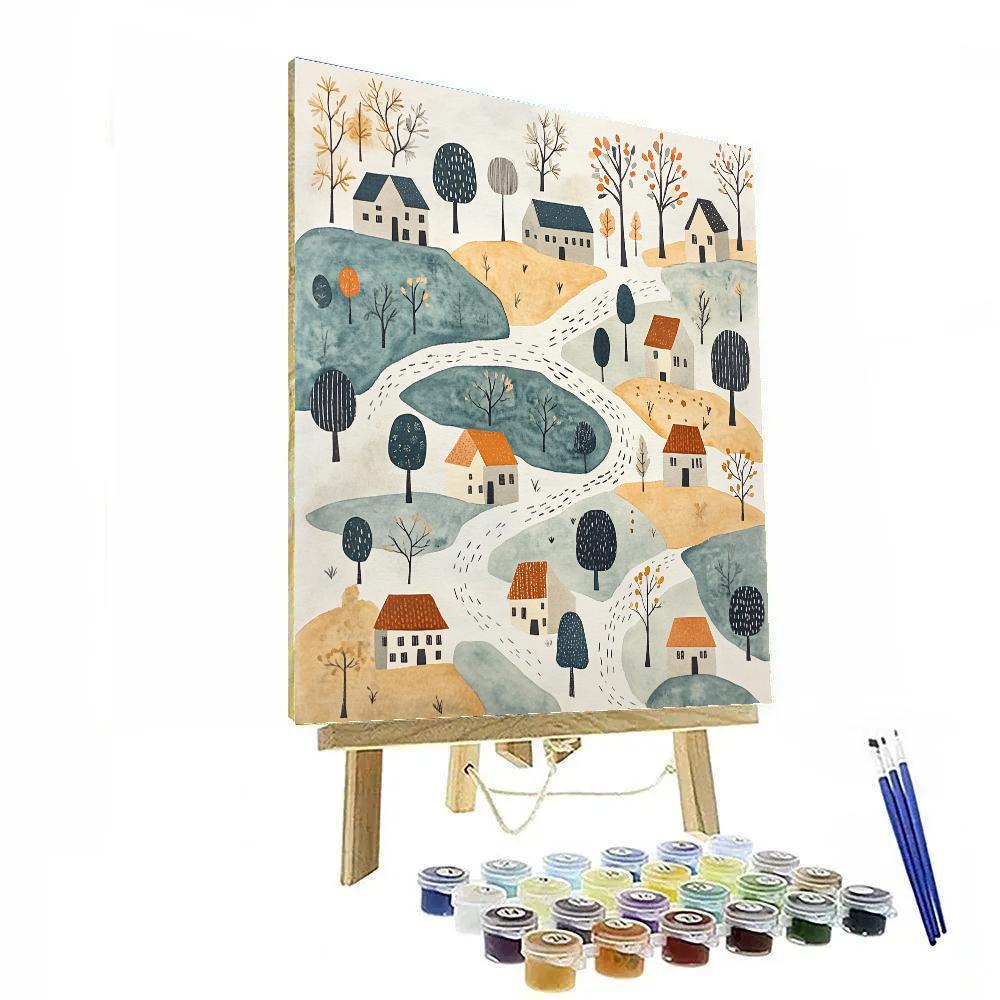 Paul Klee Inspired Village Map DIY paint by numbers