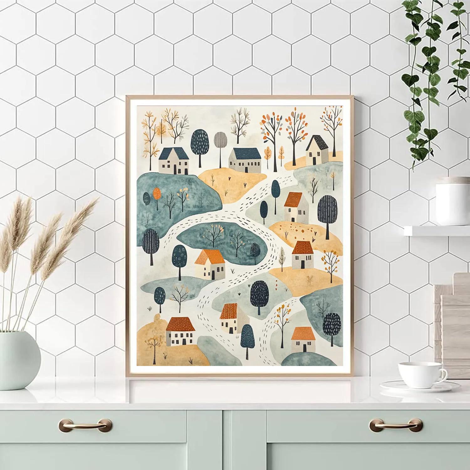 Paul Klee Inspired Village Map DIY paint by numbers