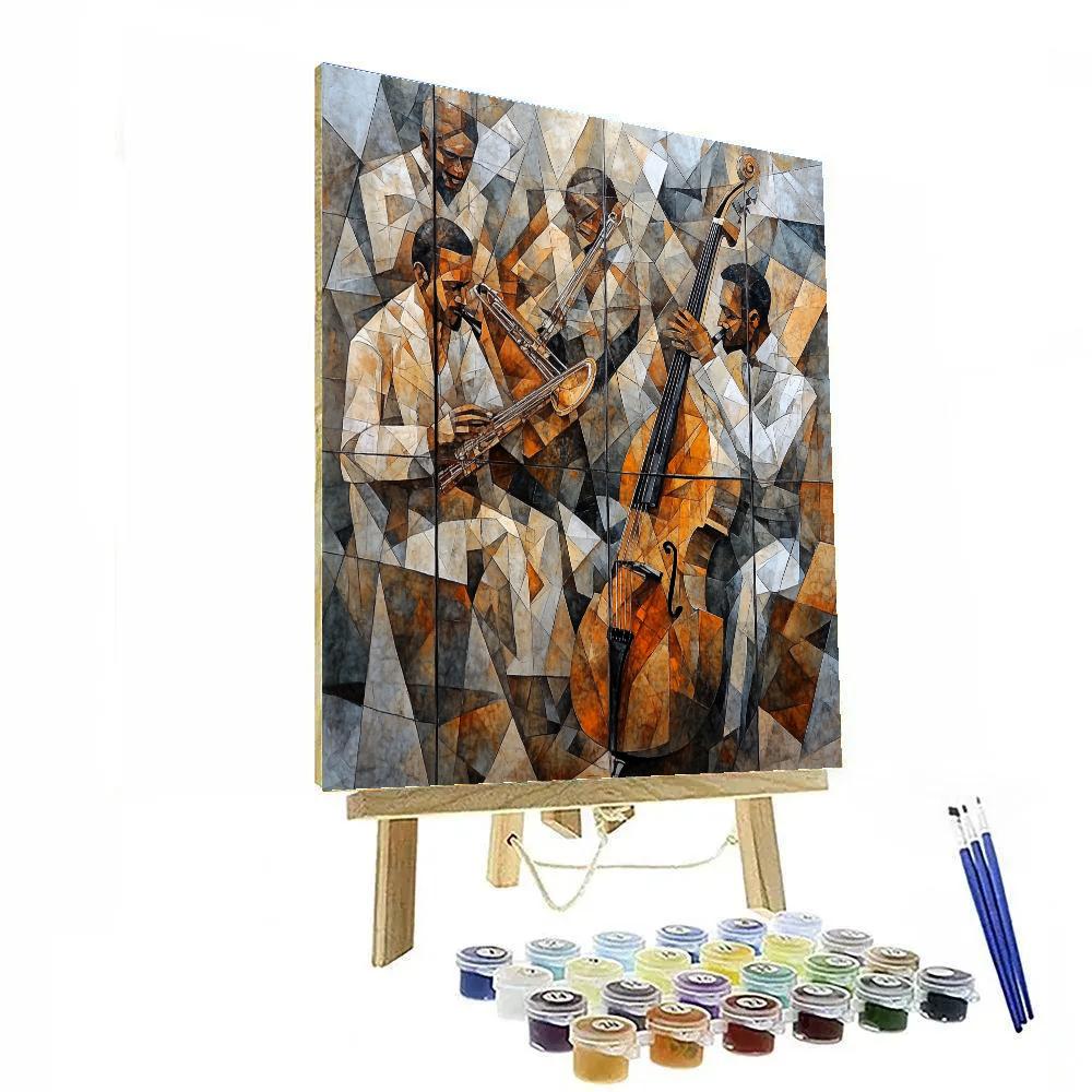 Picasso Inspired Abstract Jazz Scene Painting by numbers kit