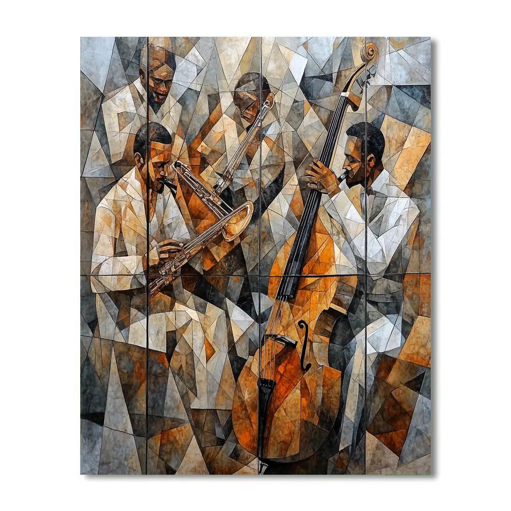 Picasso Inspired Abstract Jazz Scene Painting by numbers kit