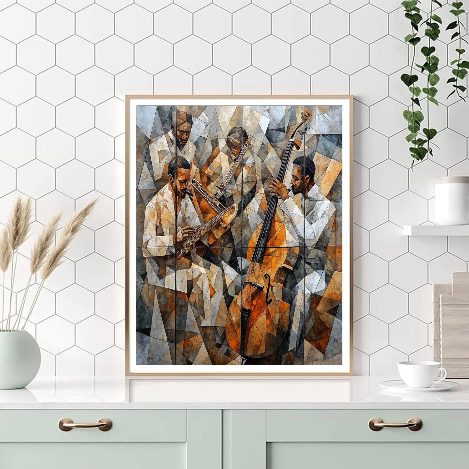 Picasso Inspired Abstract Jazz Scene Painting by numbers kit