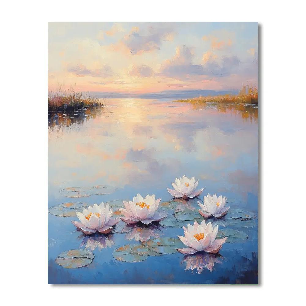 Monet Inspired Serene Lake Numbered painting kits