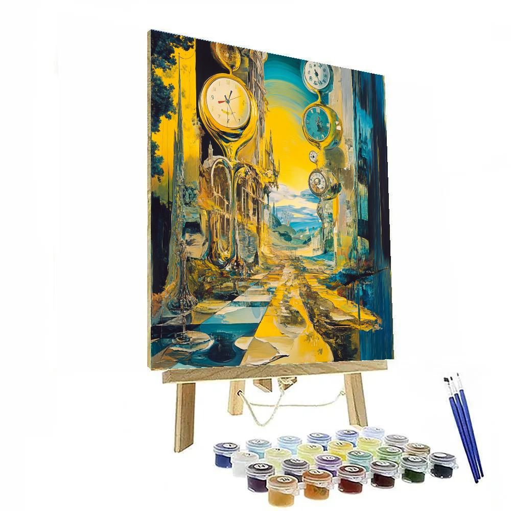 Dali Inspired Surreal Dreamscape painting number kit