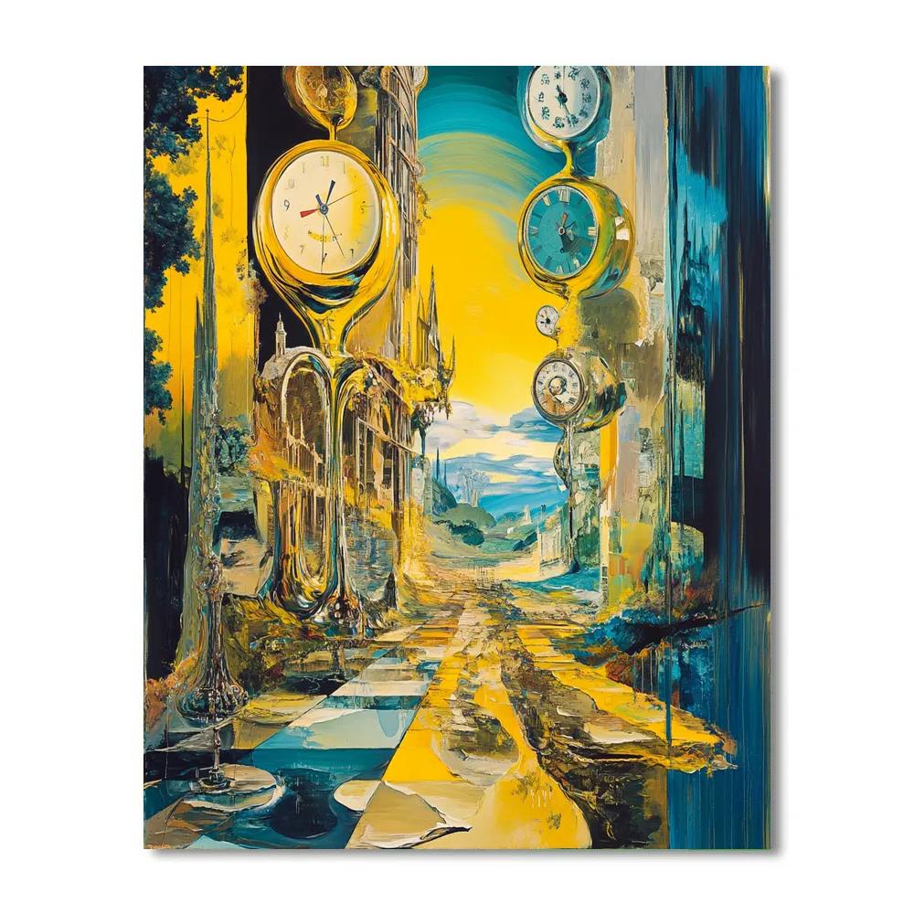 Dali Inspired Surreal Dreamscape painting number kit
