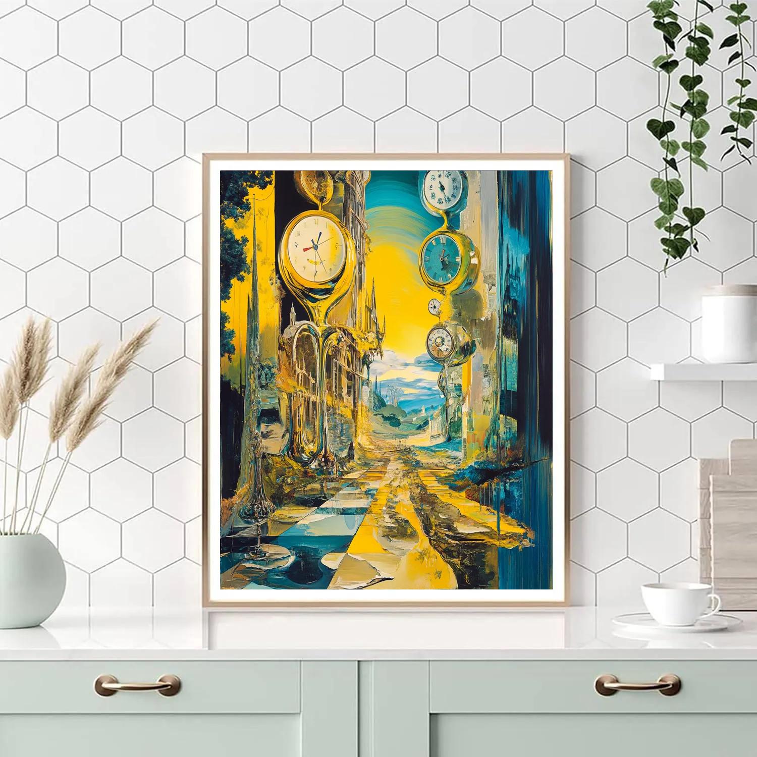 Dali Inspired Surreal Dreamscape painting number kit