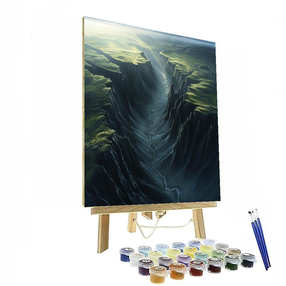 Michelangelo Inspired Erupting Obsidian Paint by numbers kits