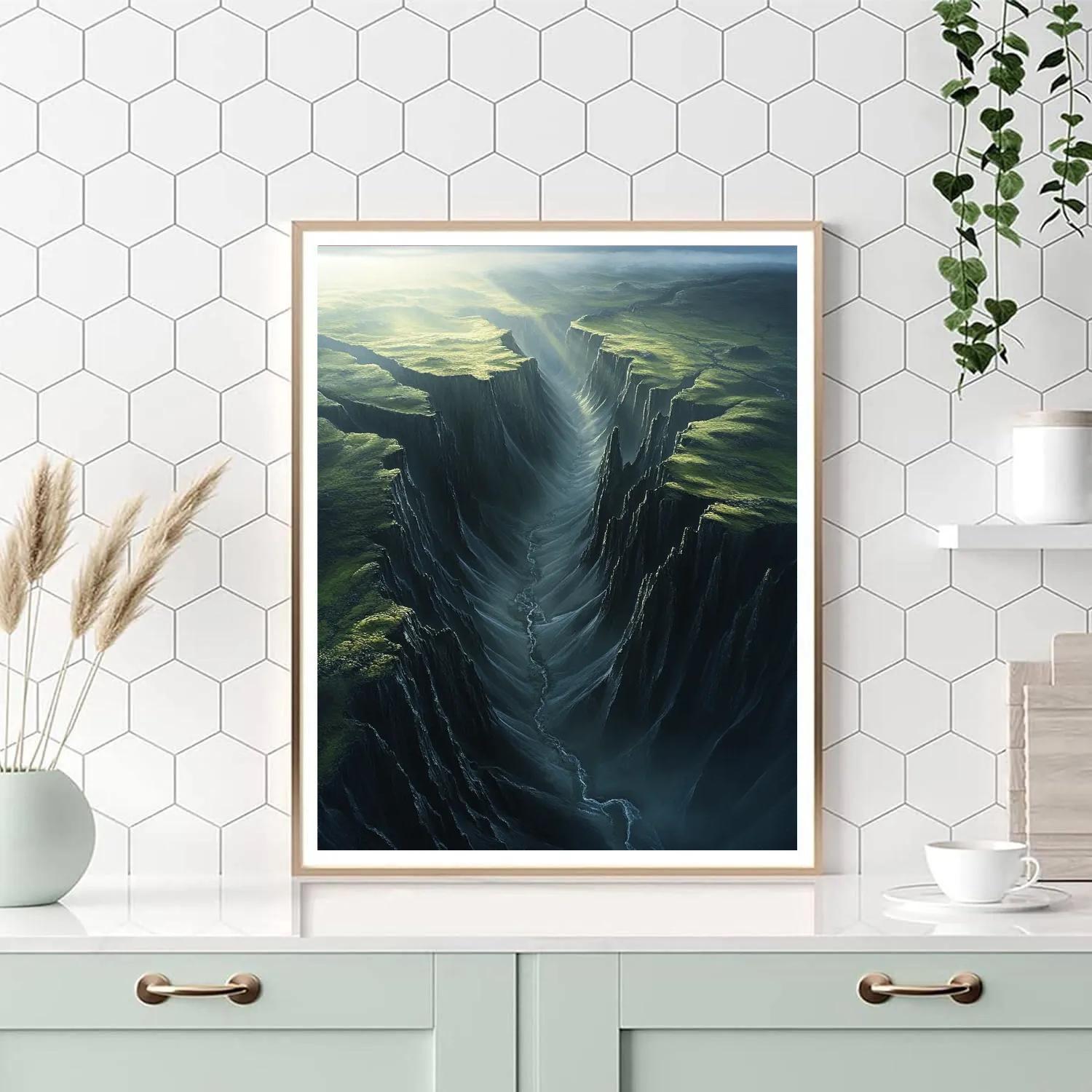 Michelangelo Inspired Erupting Obsidian Paint by numbers kits