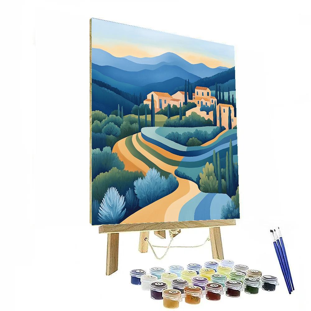 Paul Cézanne Inspired Mountain Reverie painting number kit