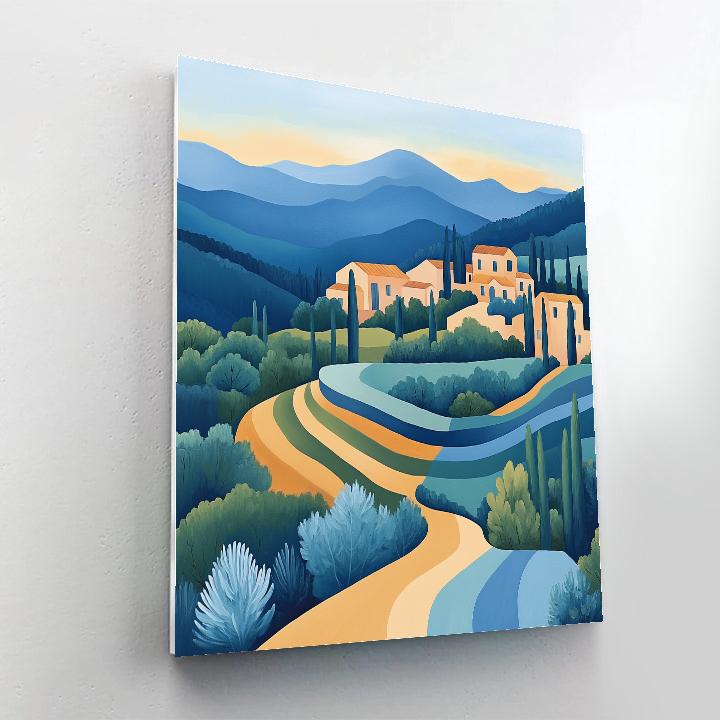 Paul Cézanne Inspired Mountain Reverie painting number kit