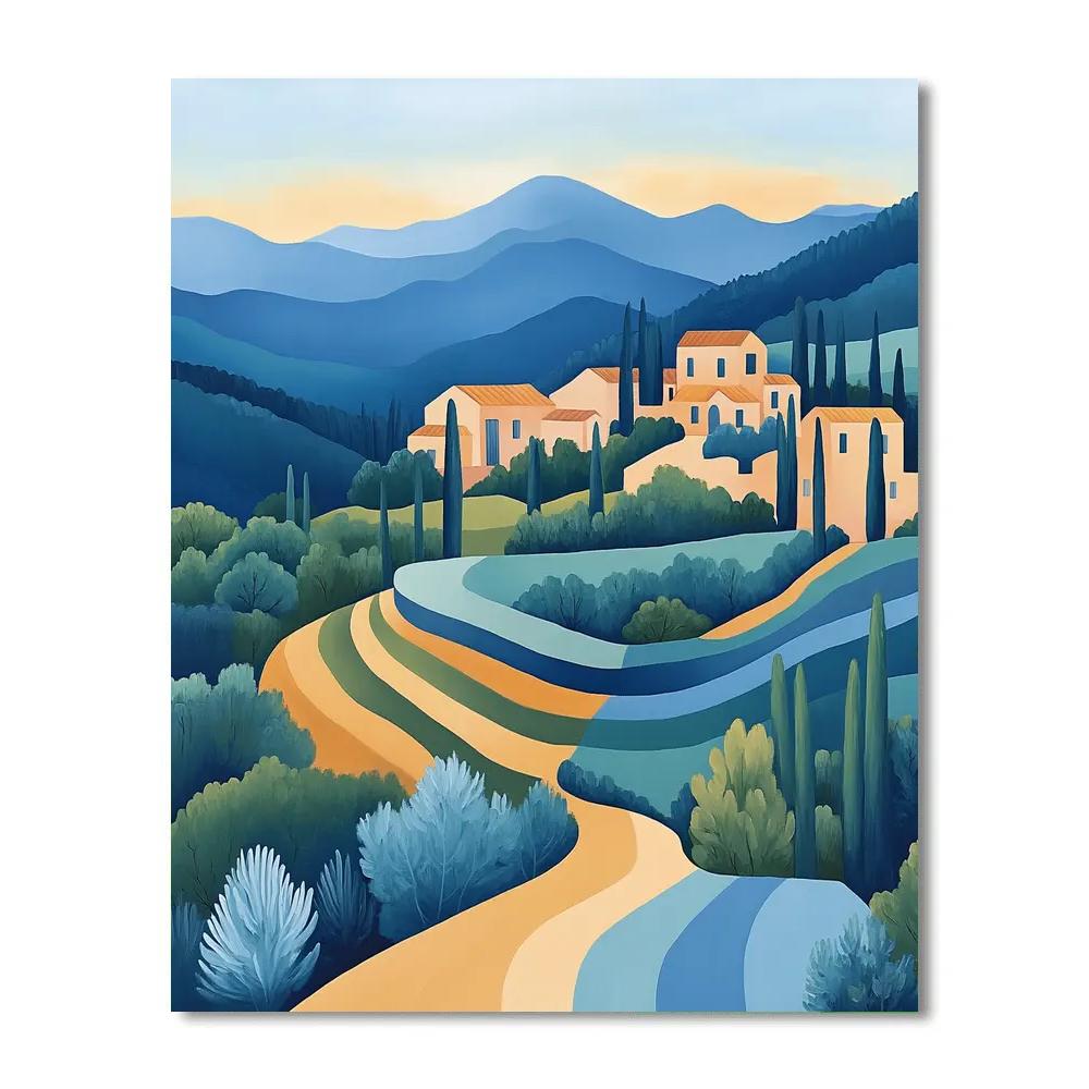 Paul Cézanne Inspired Mountain Reverie painting number kit