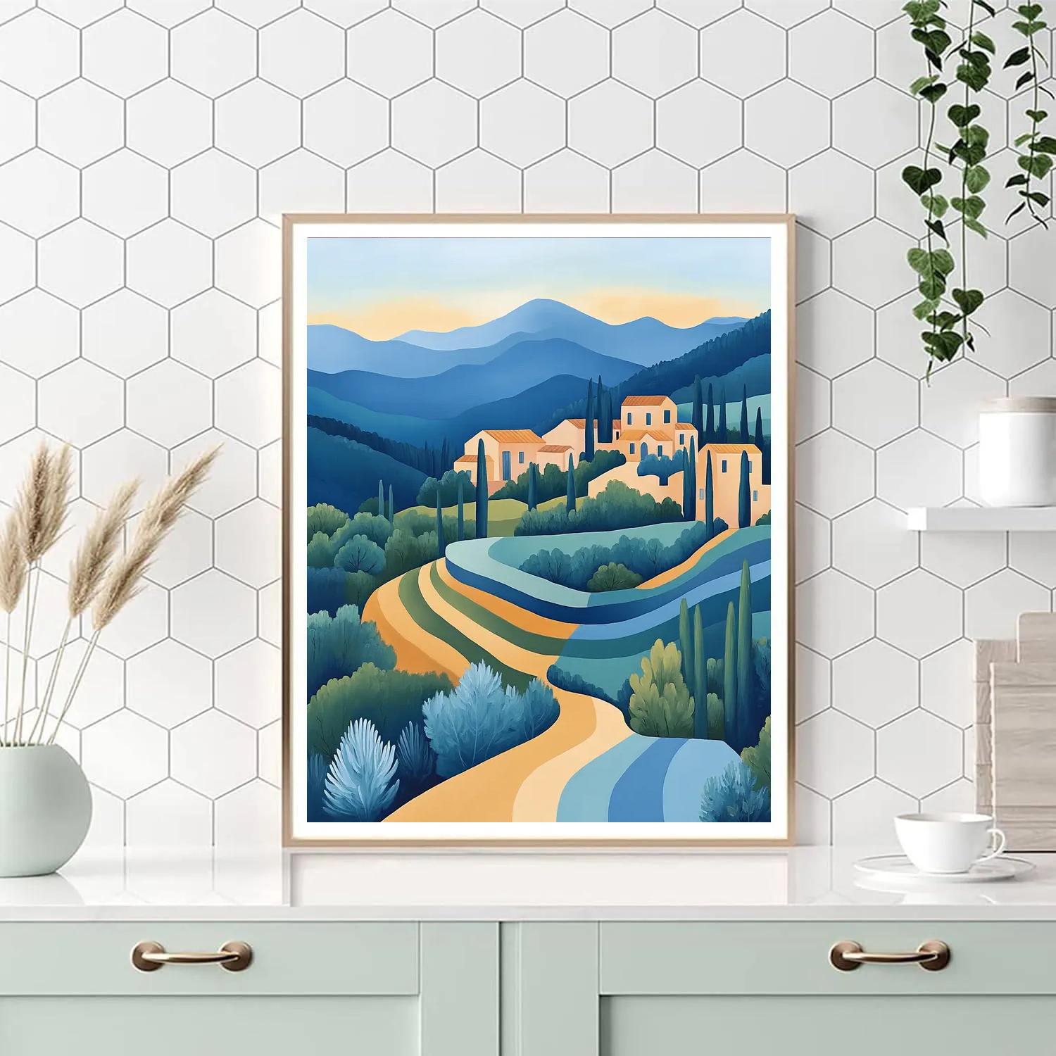 Paul Cézanne Inspired Mountain Reverie painting number kit