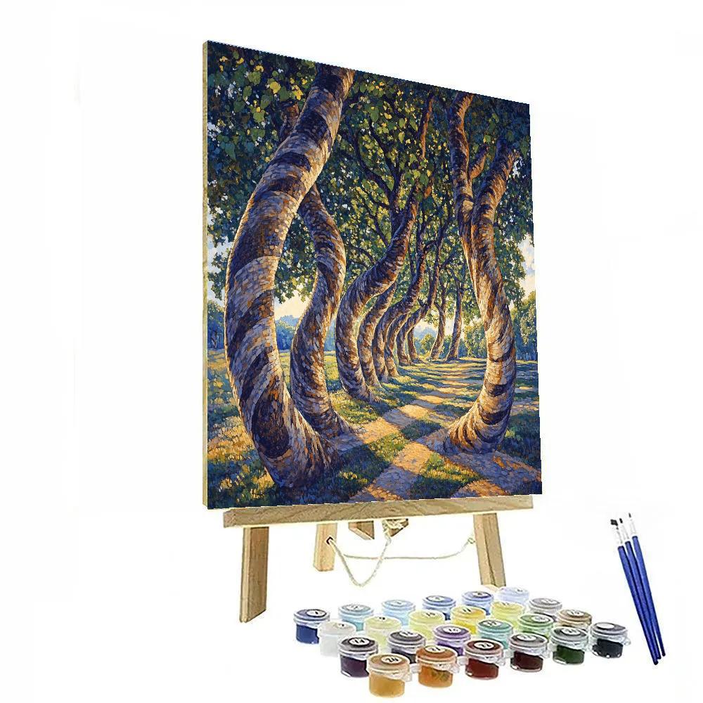 Michelangelo Inspired Whirlwind Forest DIY paint by numbers