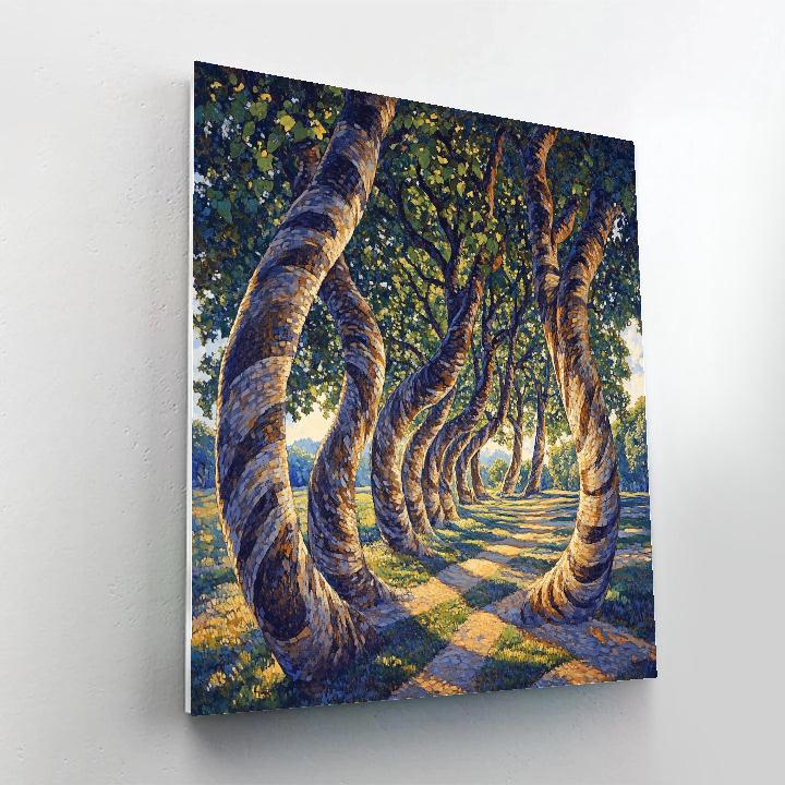 Michelangelo Inspired Whirlwind Forest DIY paint by numbers