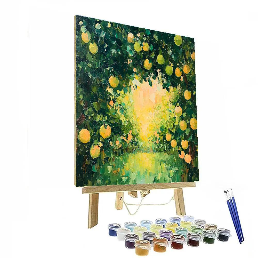 Paul Cézanne Inspired Orchard Canopy Number painting