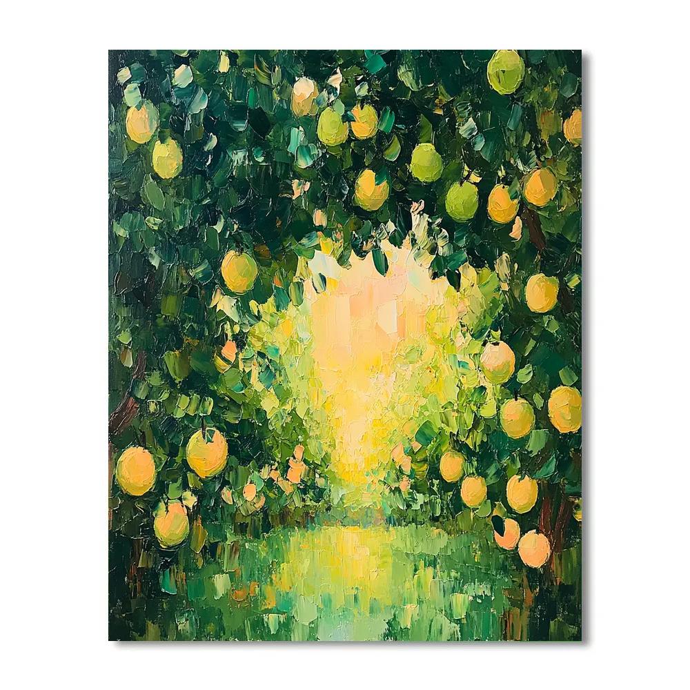 Paul Cézanne Inspired Orchard Canopy Number painting