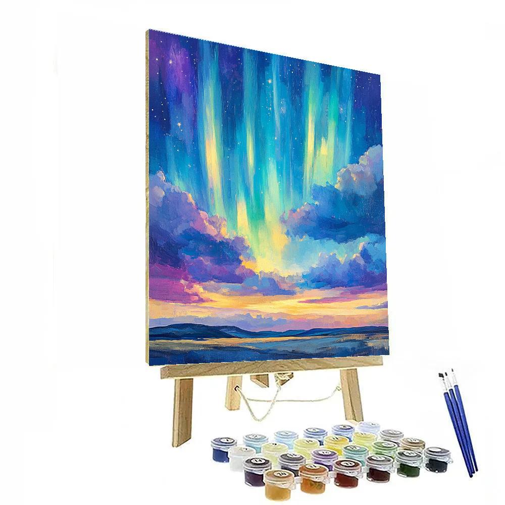 Michelangelo Inspired Celestial Aurora Paint by numbers art